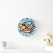 Muschelschätze  runde wanduhr (Zuhause)
