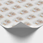 Muschelschmuck mit Perle und Bogen Geschenkpapier (Ecke)