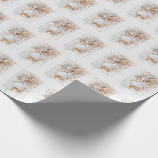 Muschelschmuck mit Perle und Bogen Geschenkpapier (Ecke)