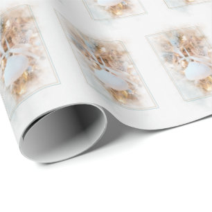 Muschelschmuck mit Perle und Bogen Geschenkpapier