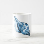 Muschelseeküstenozeanstrand-Blaugeschenke Kaffeetasse (Mittel)