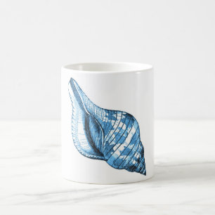 Muschelseeküstenozeanstrand-Blaugeschenke Kaffeetasse