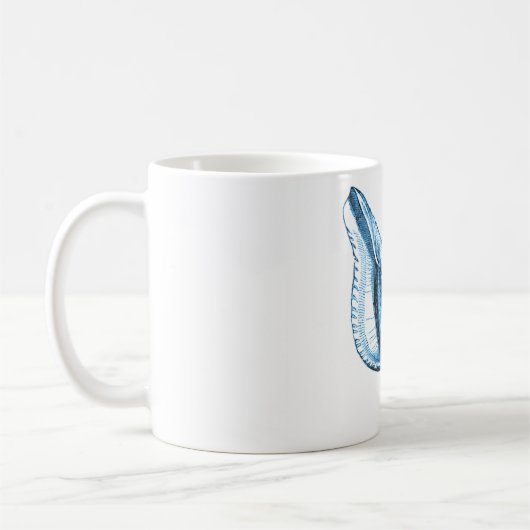 Muschelseeküstenozeanstrand-Blaugeschenke Kaffeetasse (Links)