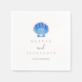 Muschelstrand Hochzeit am Meer Serviette