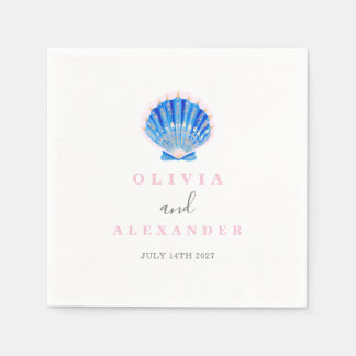 Muschelstrand Hochzeit am Meer Serviette