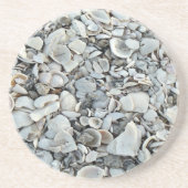 Muschelstrandtextur Getränkeuntersetzer (Vorne)