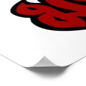 Muschi thai kick thailand martial art sport logo b poster (Ecke)