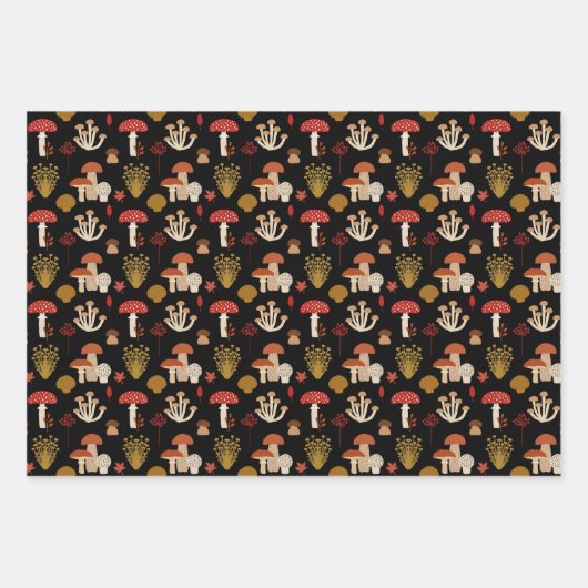 MUSCHZIMMER UND TOAD STOOLS GESCHENKPAPIER SET (Vorderseite)