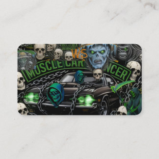 Muscle Car Bouncer Grim Reaper | Outlaw Biker Gesc Visitenkarte