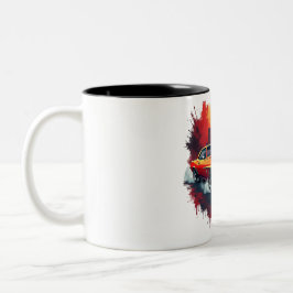 Muscle-Car-Burnout-Tasse Zweifarbige Tasse