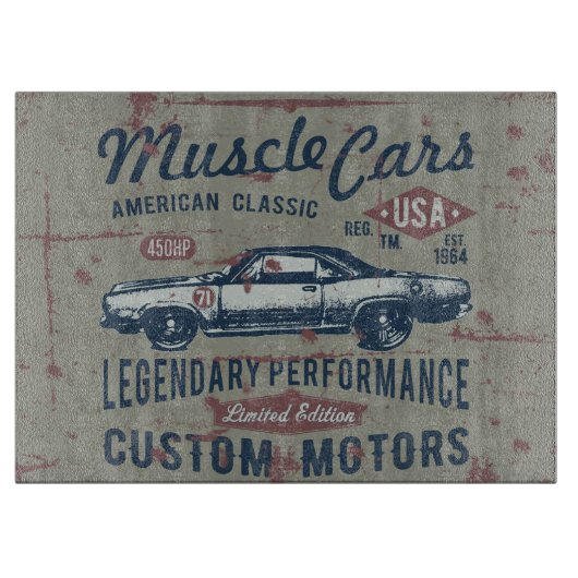 Muscle-Car-Dekoratives-Schneidbrett-Schneidbretter Schneidebrett (Vorderseite)