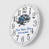 Muscle Car Garage große Uhr für individuelle Anpas (Winkel)