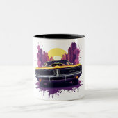 Muscle Car Graffiti Mug Zweifarbige Tasse (Mittel)
