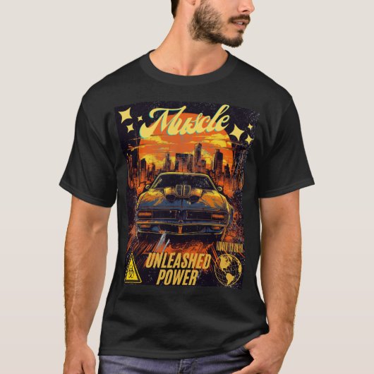 Muscle Car Graphic T - Shirt (Vorderseite)