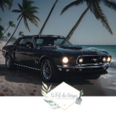 Muscle Car - Mustang - Beach front decoupage Seidenpapier