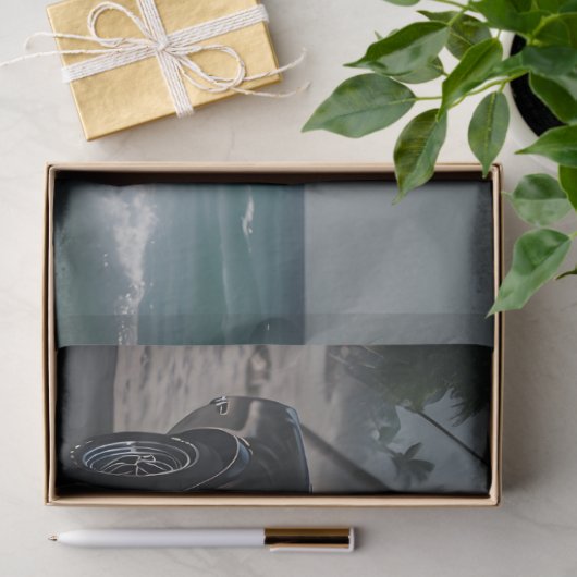 Muscle Car - Mustang - Beach front decoupage Seidenpapier (Geschenk)