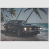 Muscle Car - Mustang - Beach front decoupage Seidenpapier (Vorderseite)