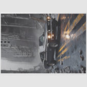 Muscle Car Post-Apokalyptische Stadtbild Dekoupage Seidenpapier (Vorderseite)