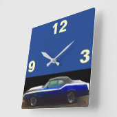 MUSCLE CAR QUADRATISCHE WANDUHR (Winkel)