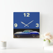 MUSCLE CAR QUADRATISCHE WANDUHR (Zuhause)