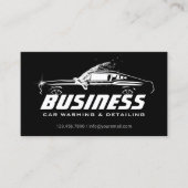 Muscle Car Splash Car Wash Auto Details Loyalität Visitenkarte (Vorderseite)
