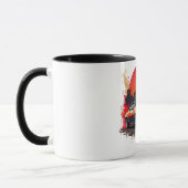 Muscle Car Street Art Kaffeetasse (Links)