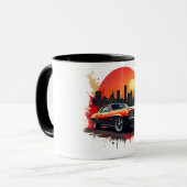 Muscle Car Street Art Kaffeetasse (Vorderseite Links)