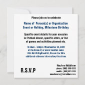 Muscle Car V8 Power und Chrome Einladung (Rückseite)