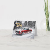Muscle Car Weihnachtskarte. Karte (Vorderseite)