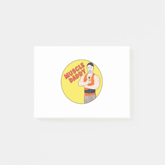 Muscle Daddy Post-it Klebezettel (Vorderseite)