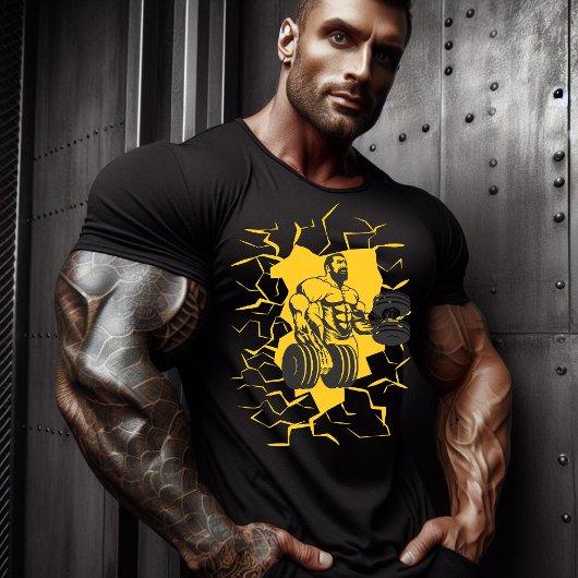 Muscle Fusion Bodybuilder Grafik Art T-Shirt