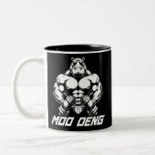 Muscle Hippo Moo Deng Zweifarbige Tasse (Links)