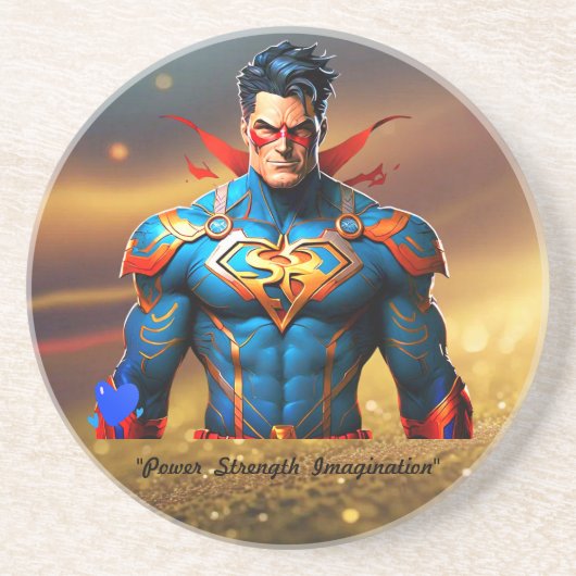 "Muscle Marvels: Superhero Creator" Getränkeuntersetzer (Vorne)