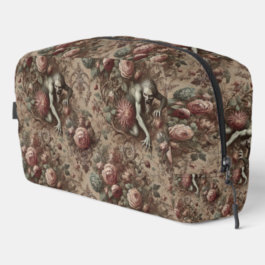 Muscle Memory – Gothic-Victorian-Blumendesign Waschbeutel (Rechte Ecke)