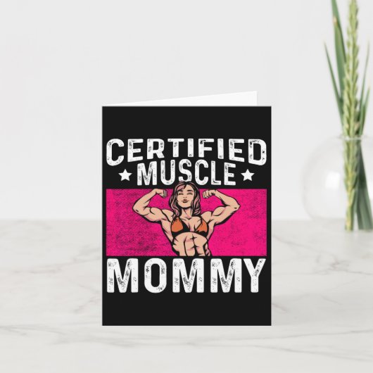 Muscle Mommy Bodybuilder Mother's Day Gy Karte (Vorderseite)