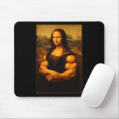 Muscle Mona Lisa Bodybuilder Weightlift und Mousepad (Mit Mouse)