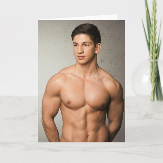 Muscle Mountain Hot Guy Greetings Card Karte (Vorderseite)
