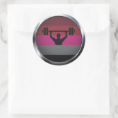 MUSCLE PRIDE MEDALLION RUNDER AUFKLEBER (Tasche)