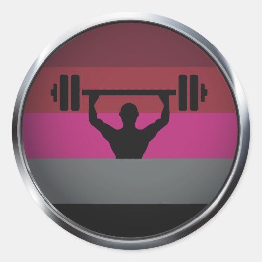 MUSCLE PRIDE MEDALLION RUNDER AUFKLEBER (Vorderseite)