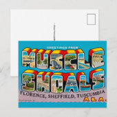 Muscle Shoals AL Retro Greeting Postkarte (Vorne/Hinten)