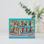 Muscle Shoals AL Retro Gruß Postkarte (Stehend Vorderseite)