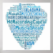 Muscle Shoals Pick geformt Poster 12x12 (Vorne)