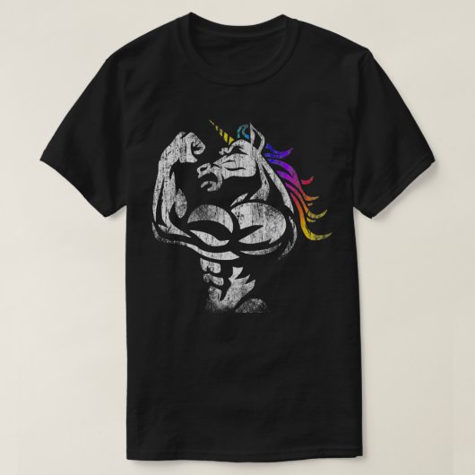 Muscle Unicorn Workout Vathers Day Geschenk Weight T-Shirt (Design vorne)