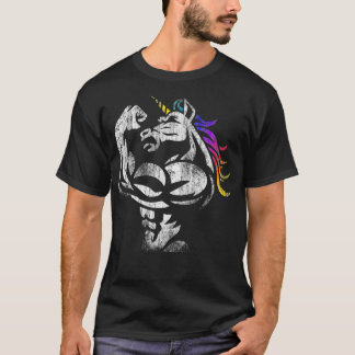 Muscle Unicorn Workout Vathers Day Geschenk Weight T-Shirt