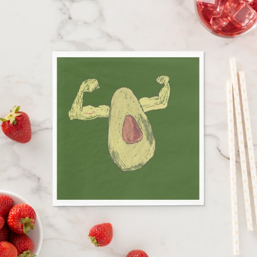 Muscled Avocado Serviette (Beispiel)