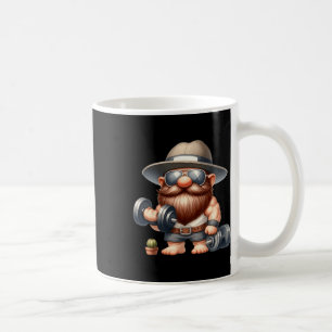 Muscleman Gnome with Dumbells Funny Fitness Worki Kaffeetasse