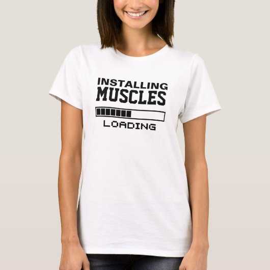 Muscles Funny Geek T-Shirt (Vorderseite)