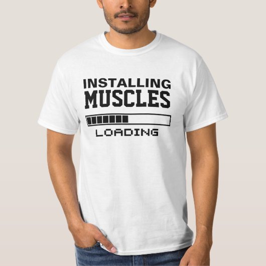 Muscles Funny Geek T-Shirt (Vorderseite)