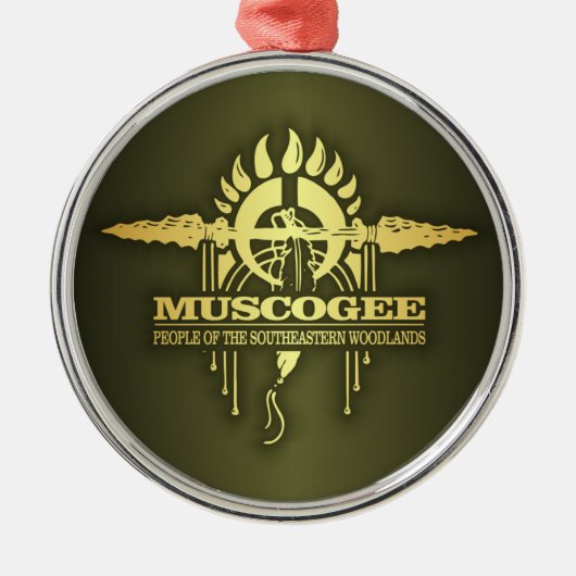 Muscogee 2o ornament aus metall (Vorne)