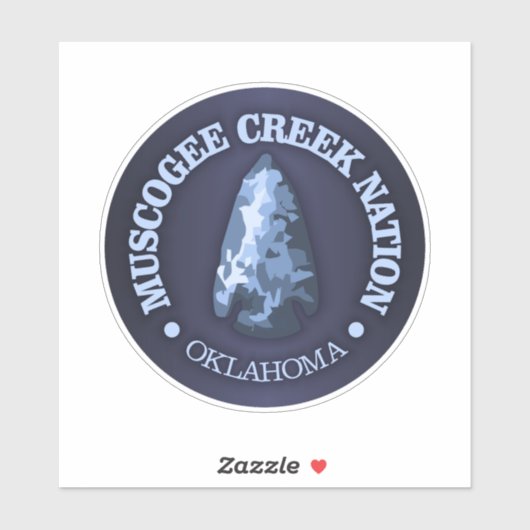 Muscogee Creek Nation (Arrowhead) Aufkleber (Blatt)